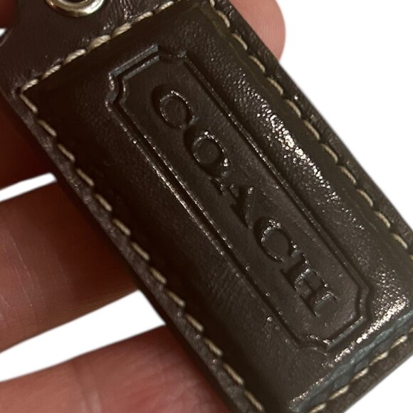 Coach Khaki Brown Signature Turnlock Pocket Bag F14659 Authentic Large Tote - Picture 7 of 9